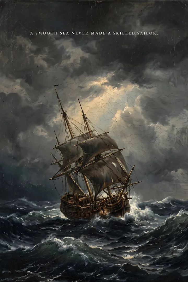 A Smooth Sea: A SMOOTH SEA NEVER MADE A SKILLED SAILOR.