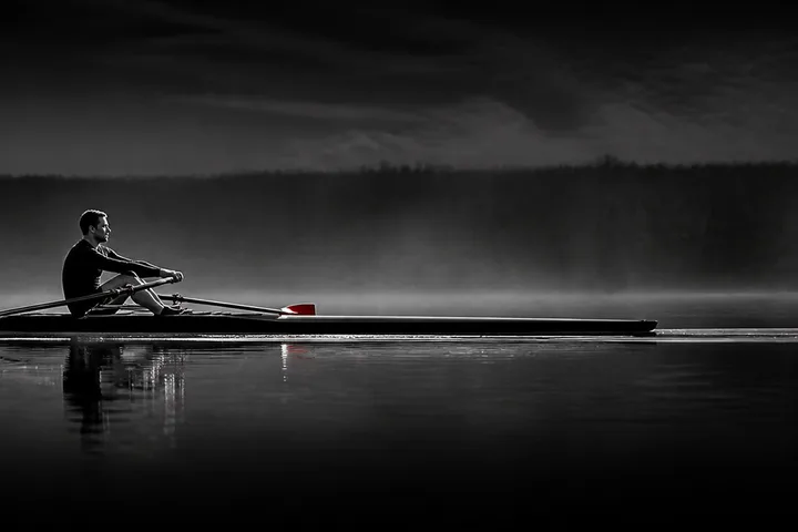 No One Rows for You Black and White Bedroom Wall Art