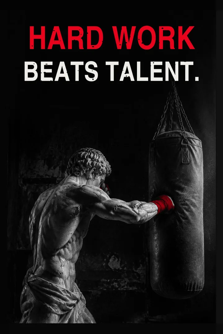 Hard Work Beats Talent Boxing Wall Art