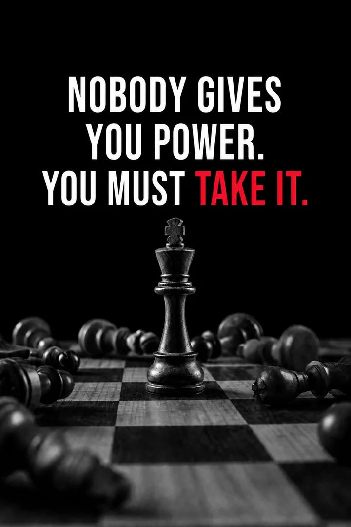 Nobody Gives You Power: NOBODY GIVES YOU POWER. YOU MUST TAKE IT.