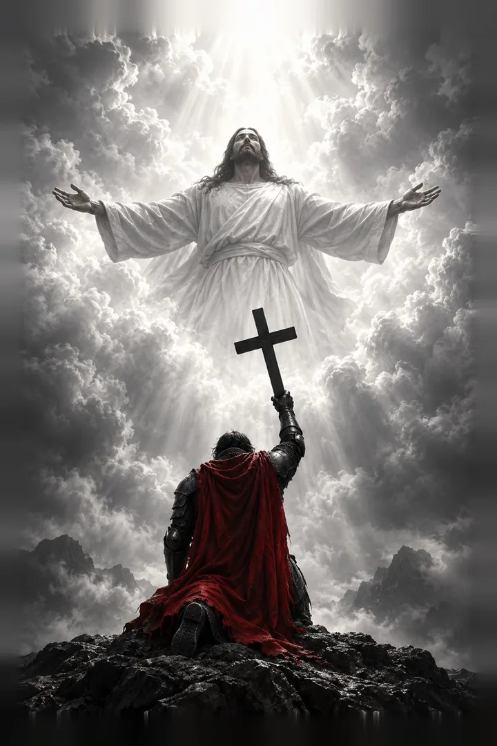 Jesus and the Warrior Christian Wall Art