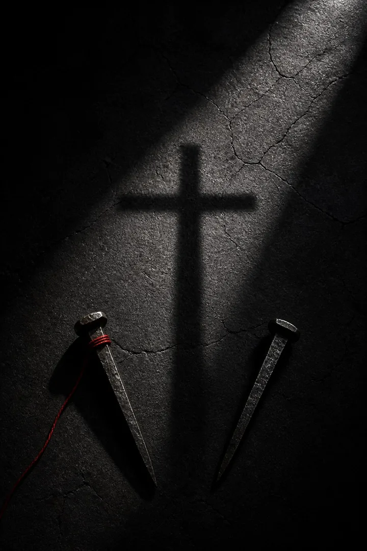 Nails and Shadow Christian Wall Art