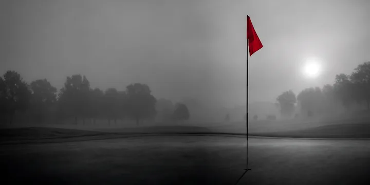 Flag on the Green: BEFORE ANYONE ELSE IS UP.