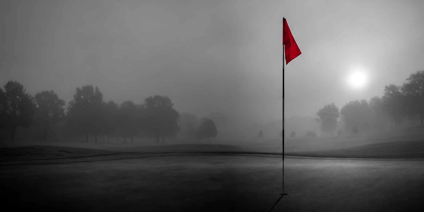 Executive Office Wall Art: Flag on the Green - BEFORE ANYONE ELSE IS UP.