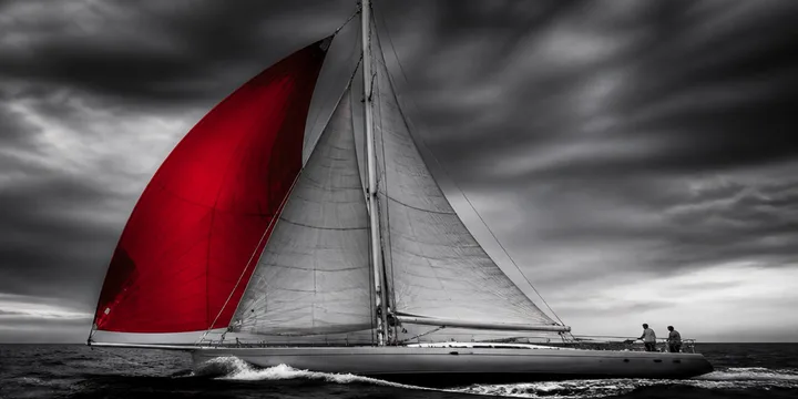 Red Sail Large Wall Art for Bedroom