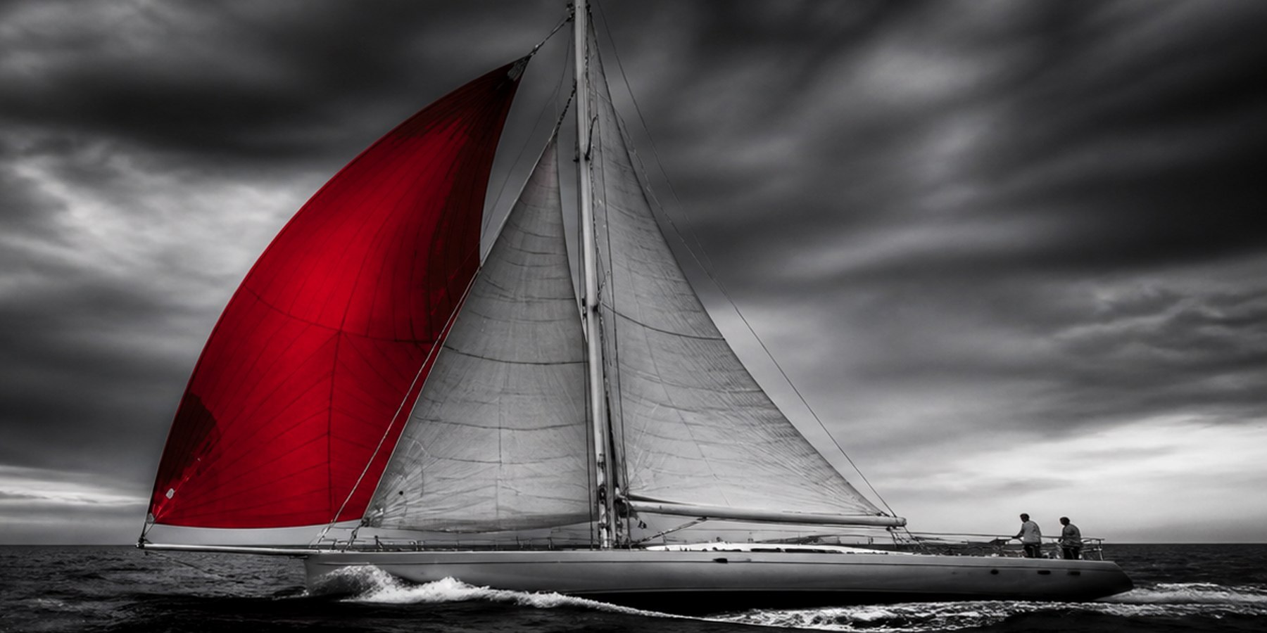 Large Wall Art for Bedroom: Red Sail