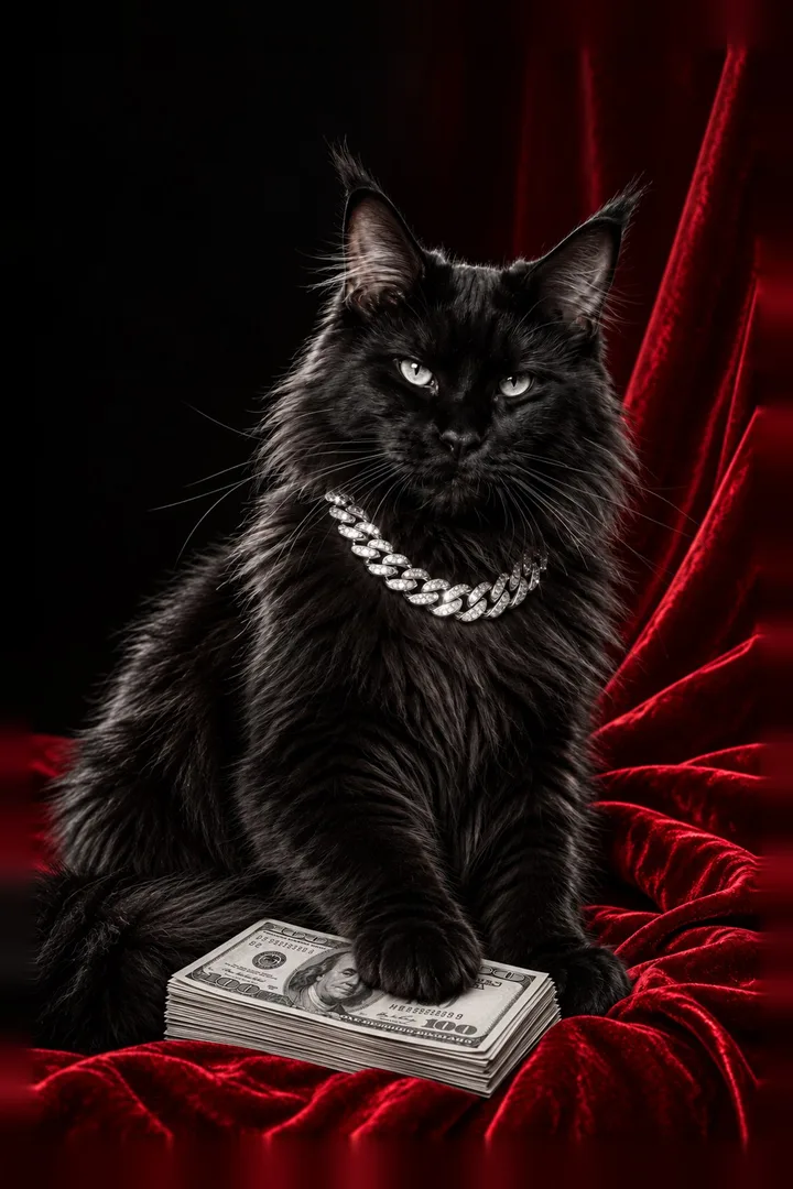 Cat Cash Meme Wall Art