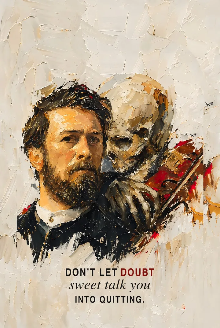 Don't Let Doubt Motivational Wall Art