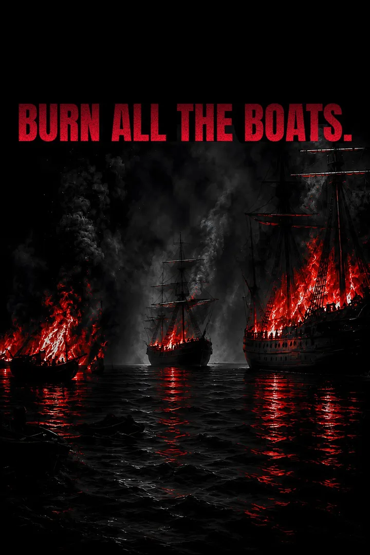 Burn All the Boats Nautical Wall Art