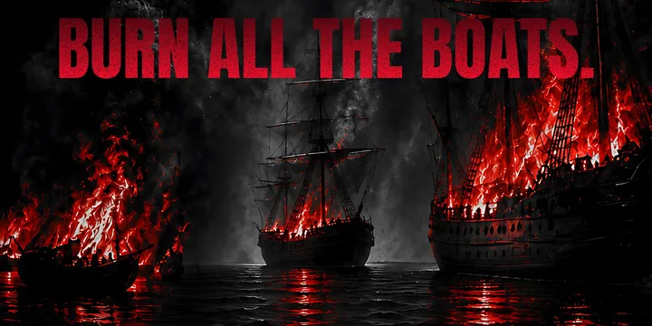 Burn All the Boats Nautical Wall Art
