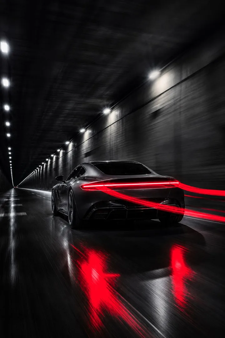 Redline Tunnel Racing Wall Art