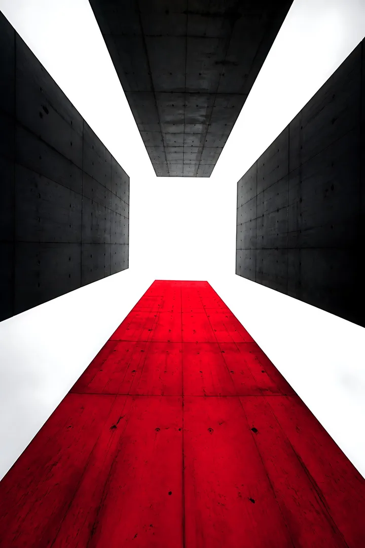 The Red Facade Red and Black Wall Art