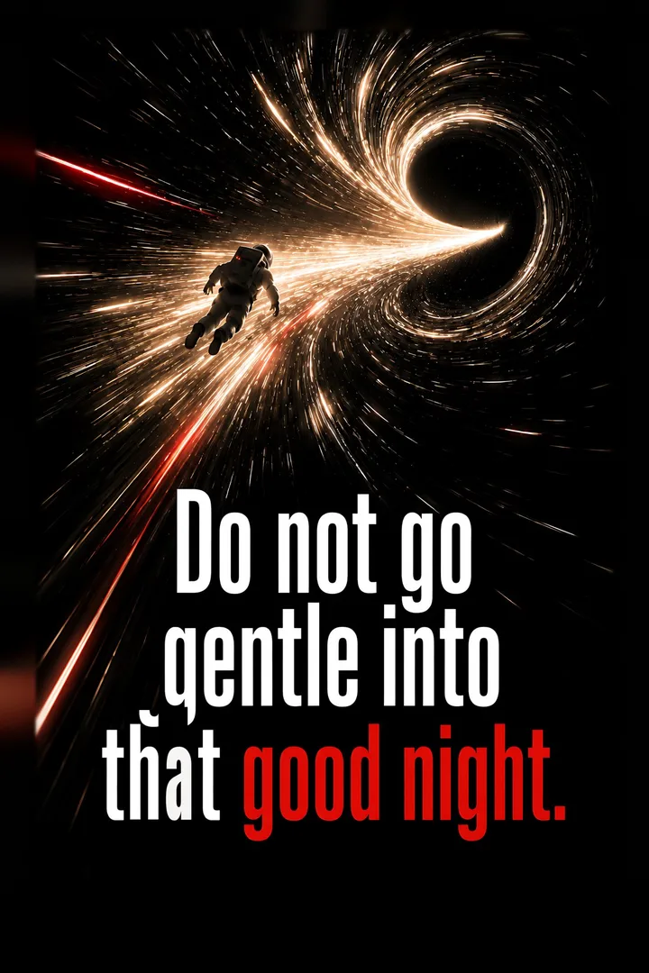 Do Not Go Gentle: Do not go gentle into that good night.