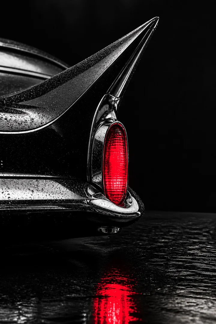Ruby Tail Classic Car Wall Art